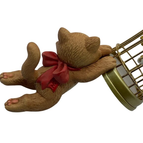 Vtg Hallmark 2000 Keepsake Ornament Mischievous Kittens Collectors Cat Birdcage - Picture 6 of 7
